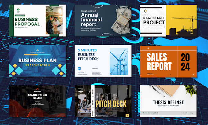 design startup pitch deck presentation for investors