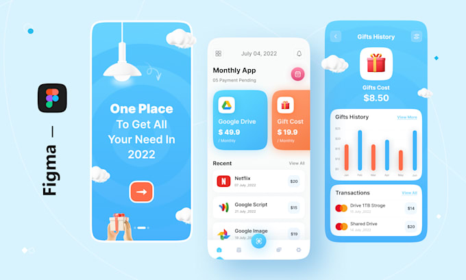 Mobile app ui ux design in figma by Pooja_kmt | Fiverr