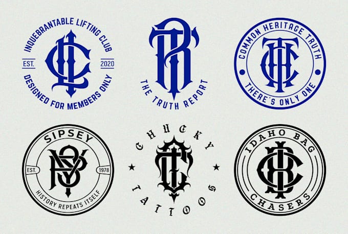 design initial monogram logo for clothing brand