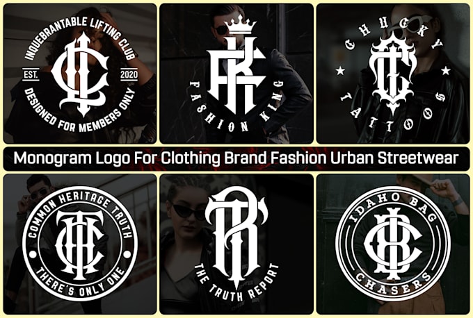 design initial monogram logo for clothing brand