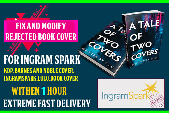 fix format and modify rejected book cover for ingram spark and amazon kdp