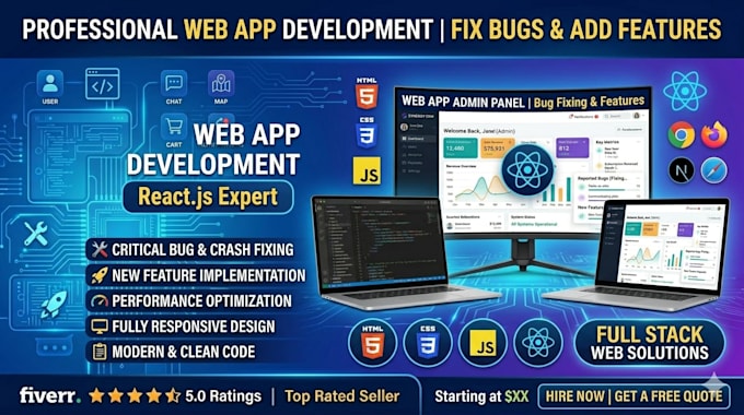 fix bugs or add features in your react js web app