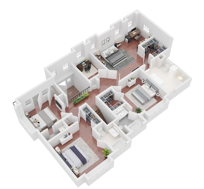 make 3d floor plan based on sketch or matterport