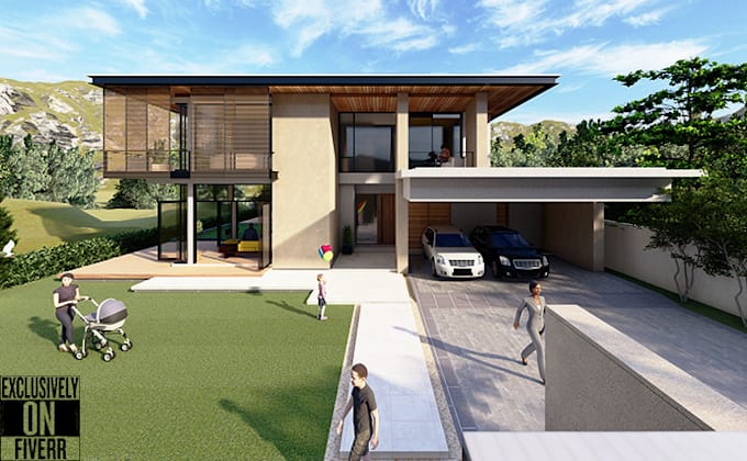 create 3d architectural animation  walkthrough and render in lumion