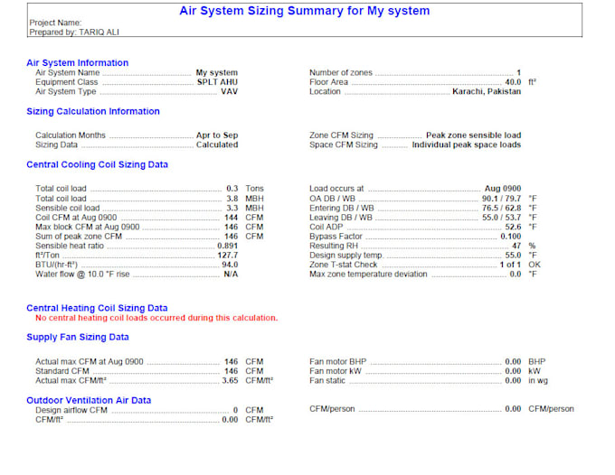 do hvac heating and cooling load calculations