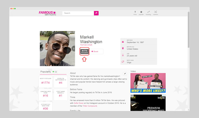 boost your famous birthdays profile