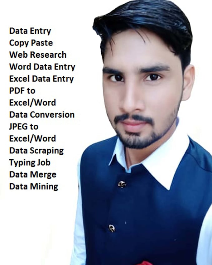 do accurate data entry and I am an expert data entry operator