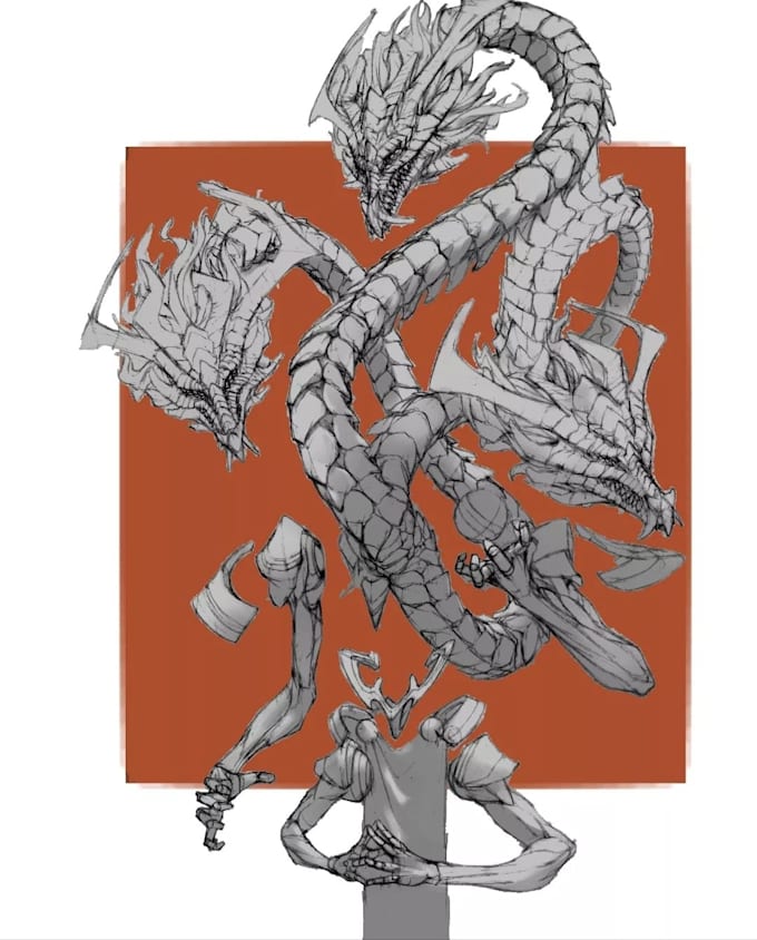 illustrate creature or character concept designs