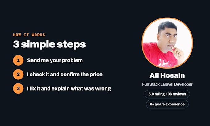 fix bugs, errors and issues in your laravel or PHP website