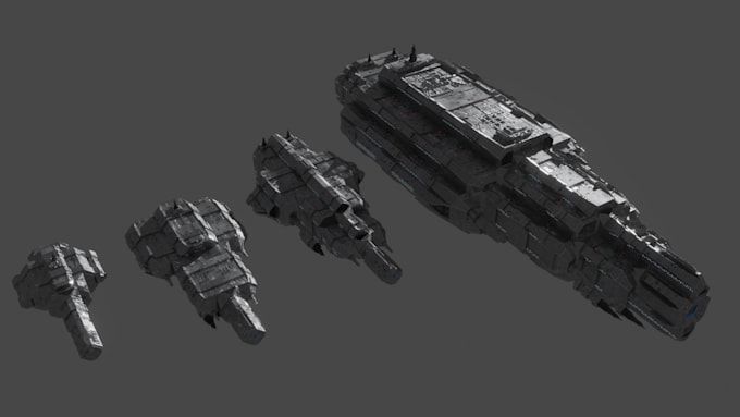 3d model a custom spaceship or space station