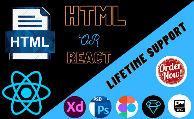 convert figma, sketch, xd, image, psd to html css or react app