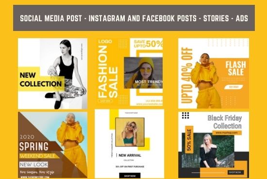 design social media posts, ads for you