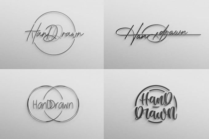 design unique hand drawn signature logo