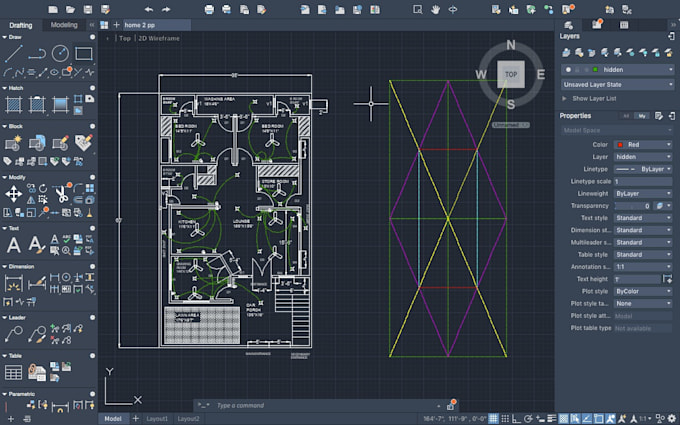 create, design, draw, redraw electrical and civil layouts