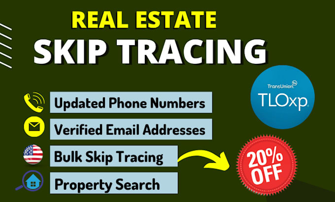 do real estate skip tracing and skiptrace llc in bulk