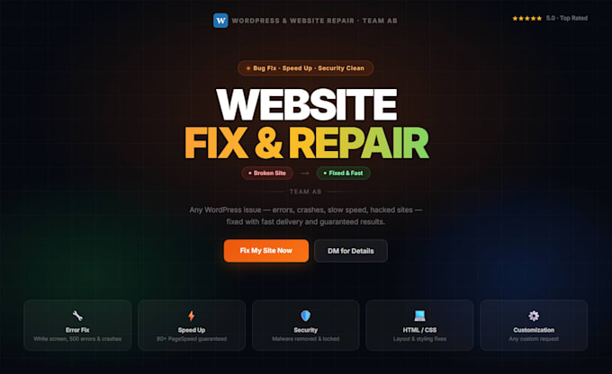 fix and customize your website