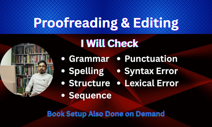 proofread and edit your script, book, document, or copy