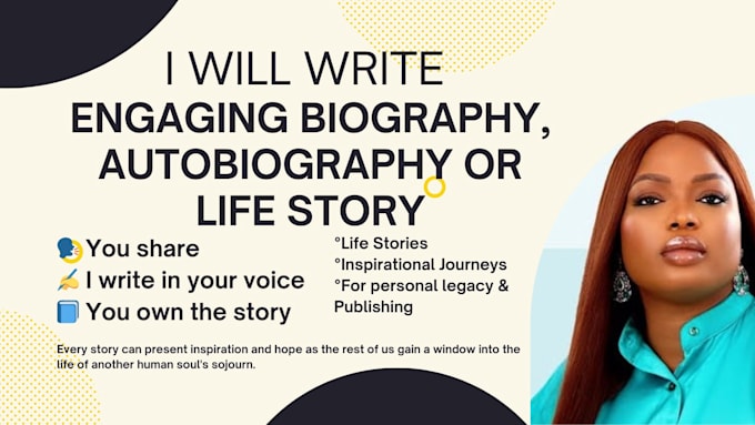 ghostwrite engaging biography, autobiography or life story