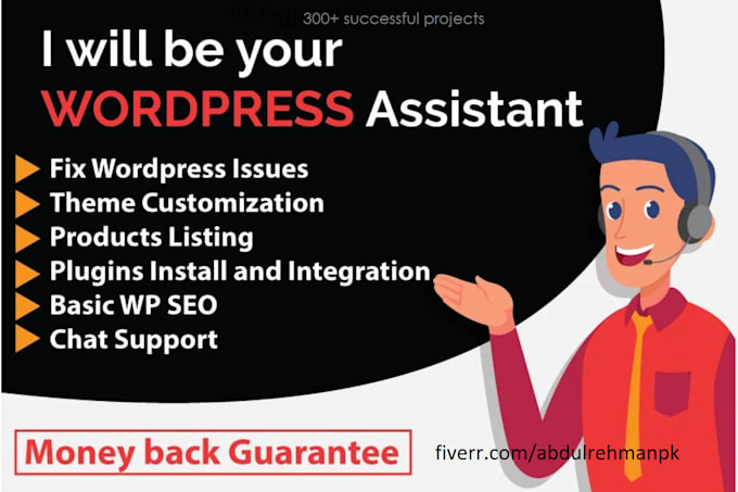 be your wordpress, wix, shopify, woocommerce virtual assistant