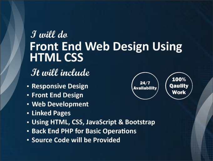 Do front end web design using html,css by Abdulbasit12105 | Fiverr