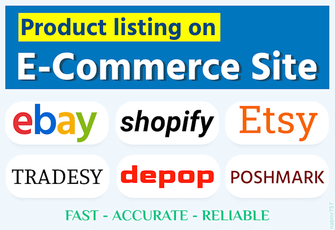 create ebay shopify etsy poshmark product listing