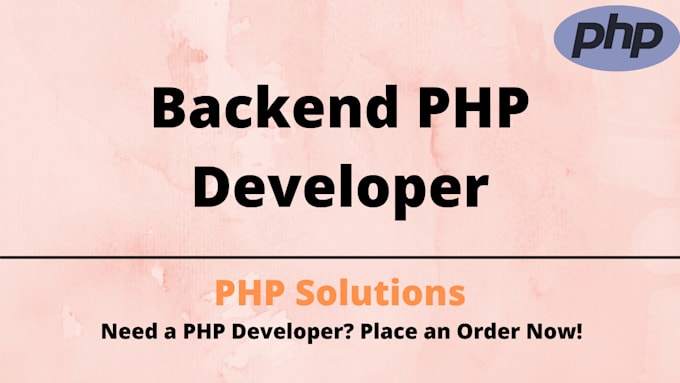 do any kind of PHP backend