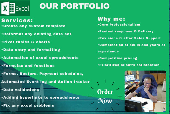 design custom excel templates and automate spreadsheet workflows