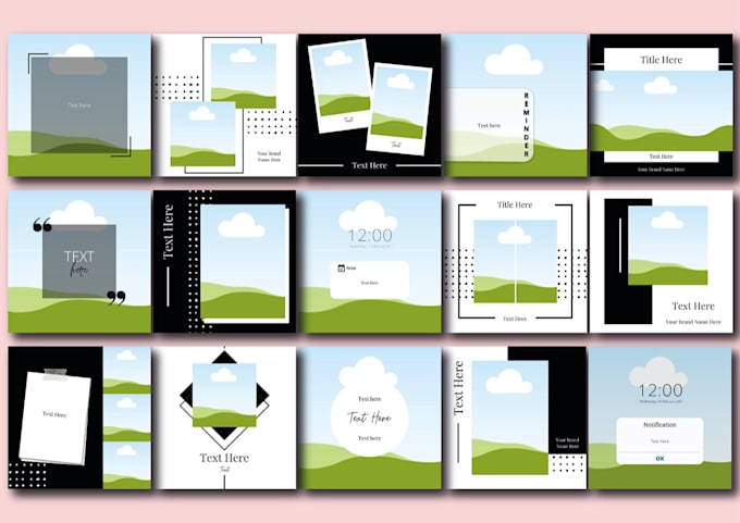 Send you black and white instagram templates editable on canva by ...