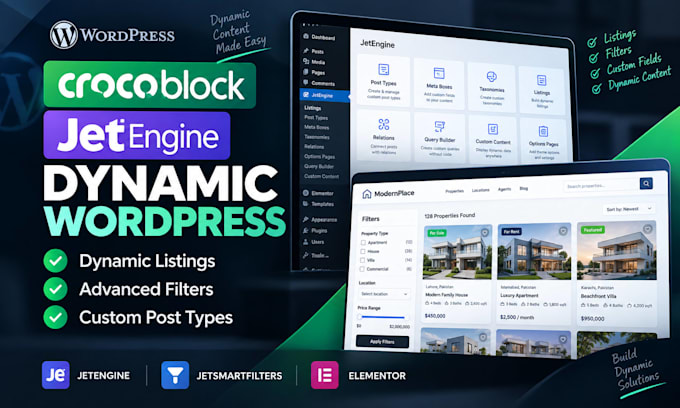build dynamic wordpress sites with crocoblock jetengine