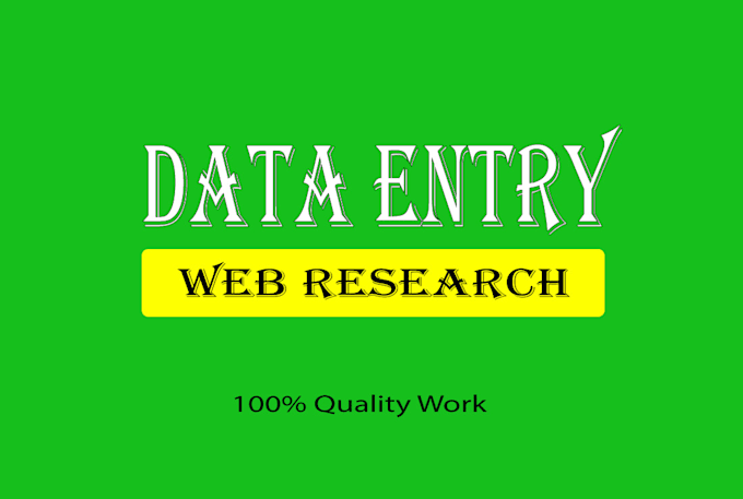be your virtual assistant for excel data entry and web research