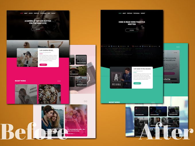Edit html or bootstrap template by Briexenv | Fiverr