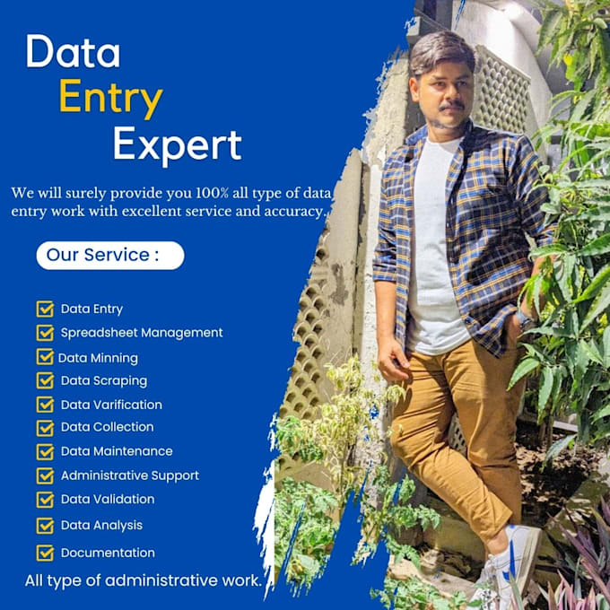 do fastest data entry, typing work in few hours