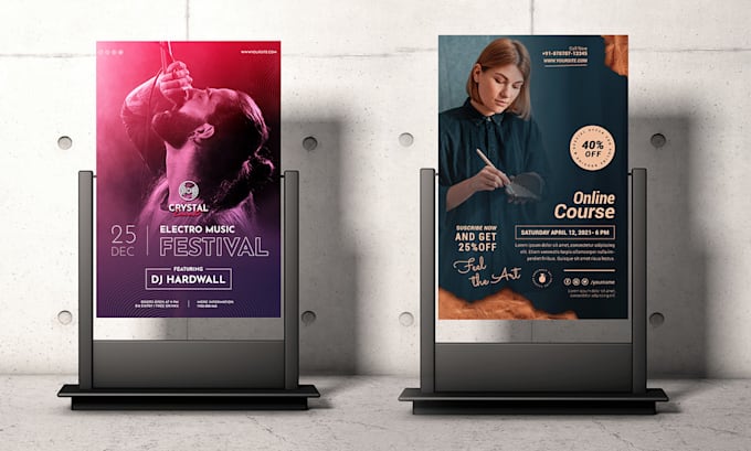make professional posters flyers and banners for you