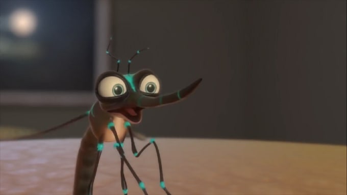 add logo and text in funny mosquito short video