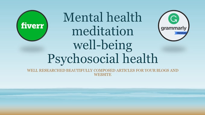 write about mental health, meditation and selfhelp