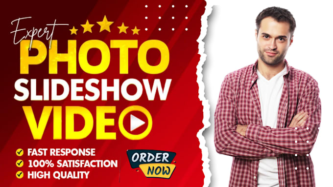 create wedding photo slideshow, promo video within 6 hr