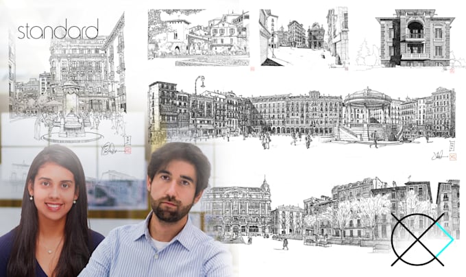 draw architecture or cityscape in pencil