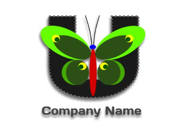design an abstract butter fly logo