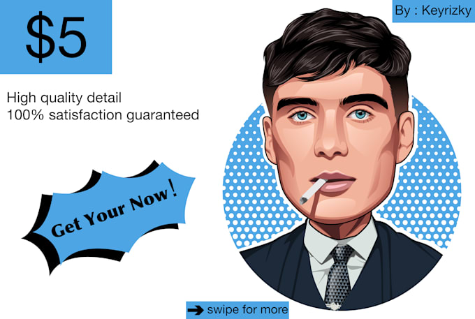 draw cartoon portrait avatar for you