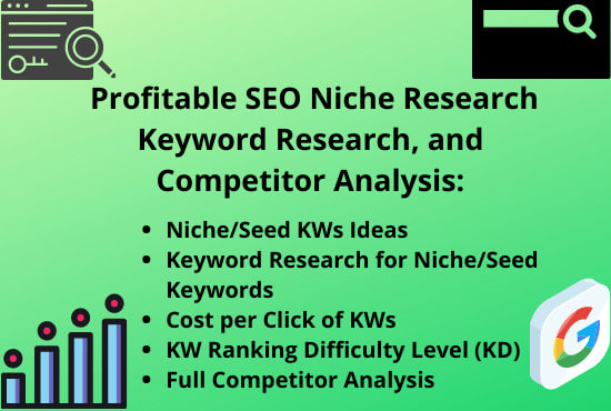 do niche, keyword research, competitor analysis and complete website SEO