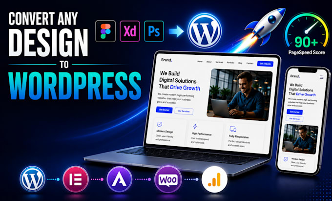 design a professional wordpress website with elementor pro