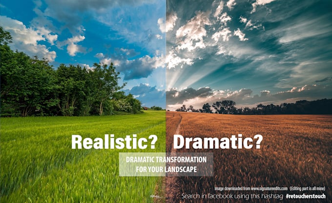 do dramatic landscape edit and photo retouch