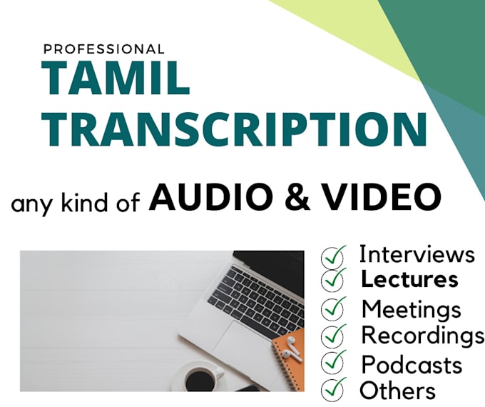 transcribe tamil audios and do video transcription