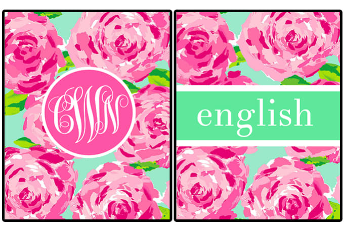 Create you a monogram binder cover by Cnwilcox | Fiverr