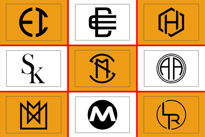 design personal name monogram or initial letter logo for brand identity