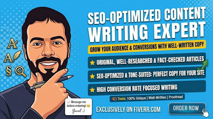 write SEO optimized content for your website