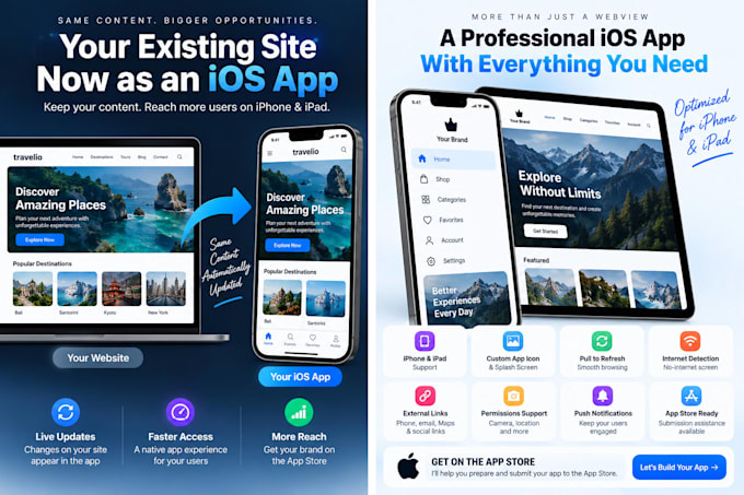 convert your website to a professional ios app using webview