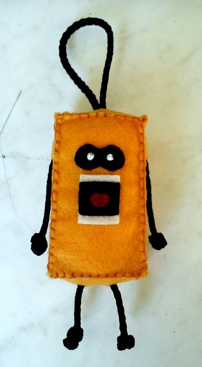 handmade felt fob