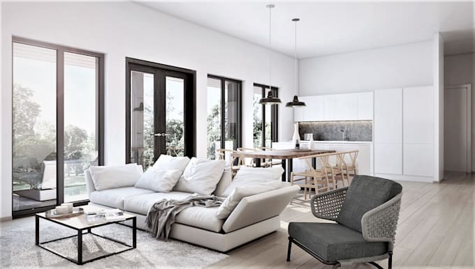 do architectural interior designs and interior 3d renderings