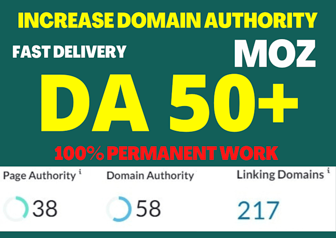 increase moz domain authority with high quality backlinks